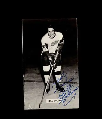 Bill Collins Signed JD McCarthy Vintage Postcard 1950`s 60`s Detroit Red Wings A • $15