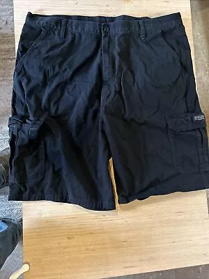$14.99 • Buy Wrangler Cargo Shorts Black Multiple Pockets Cotton Size 42 B91