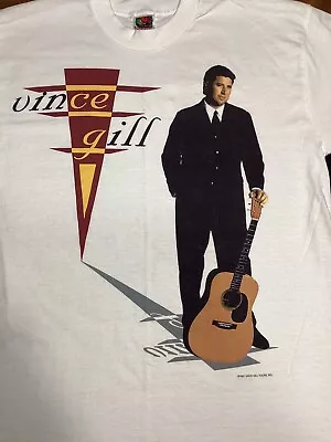 Vintage Vince Gill Shirt Size L 1997 Tour Single Stitch Amy Grant • $25