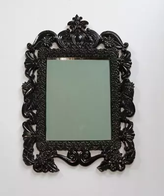 Victorian Black Large Acrylic Mirror Gothic 18  Heavy Floral • £36.97