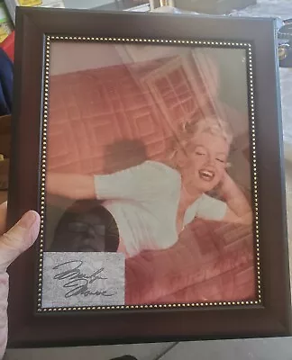 Marilyn Monroe 8x10 Framed Rare Photo & Old No Glass Frame! Replica Autograph. • $19