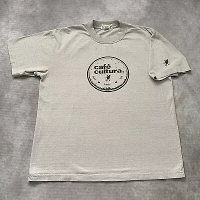 Vintage 90s Cafe Cultura Ecuador Shirt Size XL Single Stitch Quito Hotel Bar  • $22.50