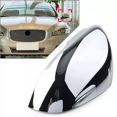 Rear Left Side View Mirror Trim Cover Cap For Jaguar XF XFR XFR-S XJ Chrome UK • £42.38