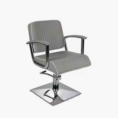 Salon Fit Madison Hydraulic Styling Chair- Grey With White Piping *FREE POSTAGE* • £295