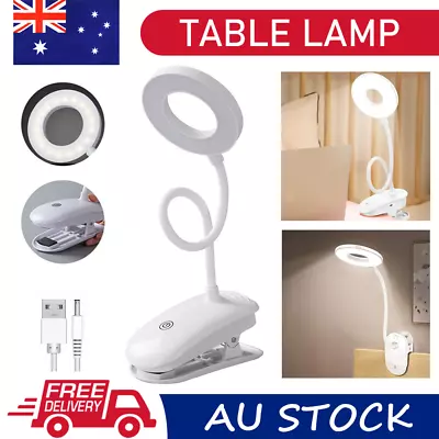 Flexible Clamp Clip-On LED Light Reading Table Desk Bed Bedside USB Night Lamp A • $14.94