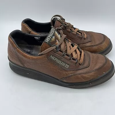 Mephisto Runoff Leather Shoes Size 7 Brown Leather Lace Up Men’s • $29