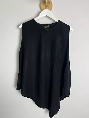 Hampstead Bazaar Sleeveless Vest Top Oversized  Lagenlook OSFA Large Black • £30