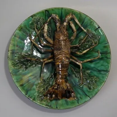 Renoleau French Palissy Majolica Lobster Wall Plaque • £5055