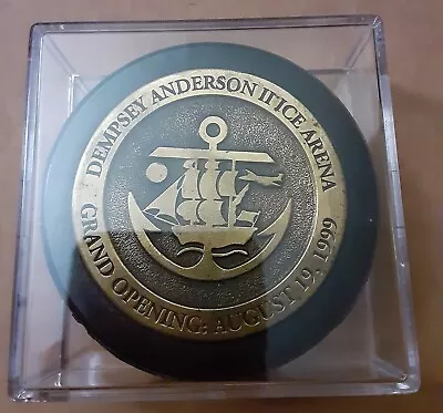 Rare Collectible Metal Insert Puck * Dempsey Anderson Ice Arena Grand Open 1999 • $29.99