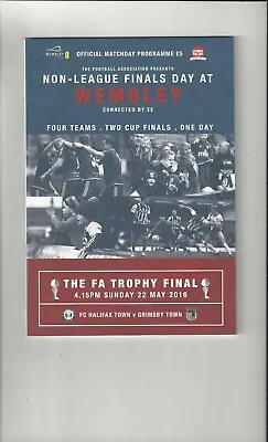 £20.50 • Buy 2016 Halifax Town V Grimsby FA Trophy Final + Hereford V Morpeth Town Vase Final