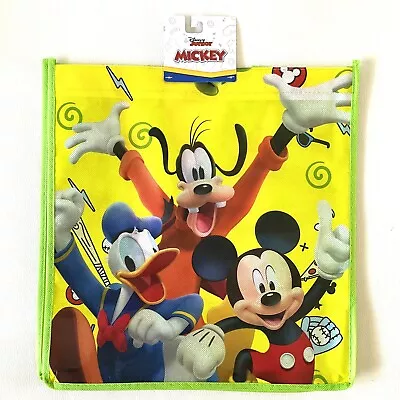 Disney Mickey Goofy Donald Reusable Tote Bag New With Tags 13” Green Yellow Fun • $5