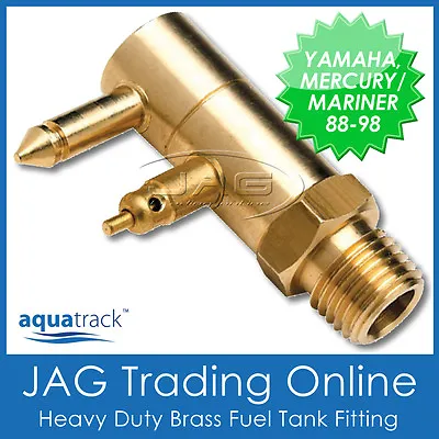 BRASS FUEL TANK END FITTING For YAMAHA & MERCURY/MARINER-Outboard/Boat/Fuel Line • $14.90