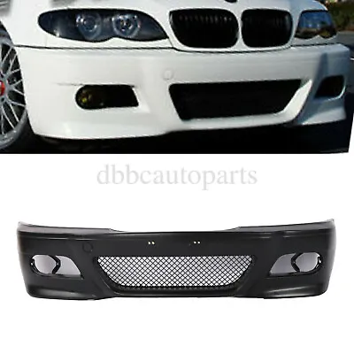 M3 Style Front Bumper +Dual Hole Covers Fit BMW E46 4dr 2dr 3-Series 1999-2005 • $209.99