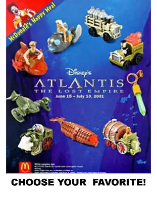 McDonald's 2001 Disney Atlantis The Lost Empire Toys-Pick Your Favorite! • $7