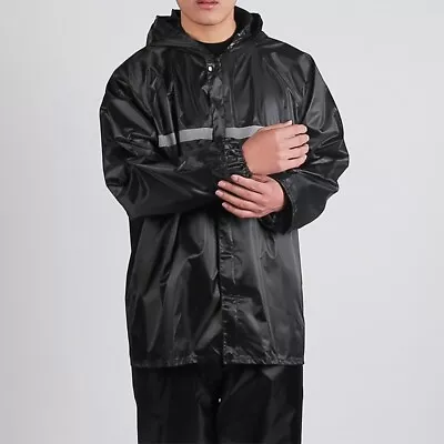 Men's Waterproof Rain Suits Heavy Duty Raincoat Fishing Rain Gear Jacket • $18.99