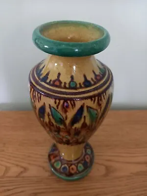 £32 • Buy Vintage Moroccan (Safi) Handmade Hand-painted Multicoloured Vase