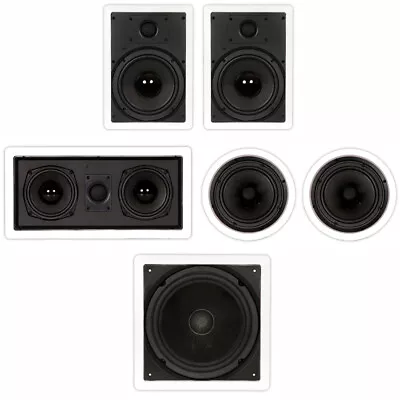 Theater Solutions TST85 Flush Mount 5.1 Speaker Set 8  In Wall And Ceiling • $255.99