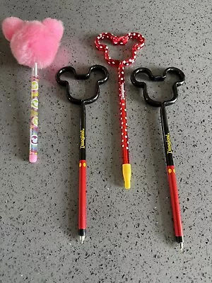 Disney Parks Mixed Lot Of 4 Disney Mickey Minnie Mouse Writing Pens • $19.95