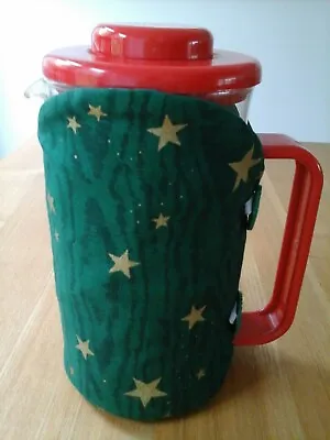 Cafetiere Cosy Coffee Pot Cosy Cafetiere Handmade Christmas Star Stars • £4