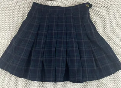 American Eagle Highest Rise Plaid Mini Skirt Size 6 Navy And Green Color • $14.95