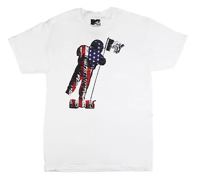 MTV Men's Music Television American USA Flag Astronaut Adult T-Shirt • $12.95