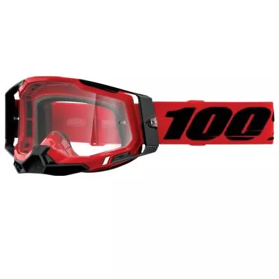 100% Racecraft 2 Clear Lens Mens Motocross Goggles • $54.58