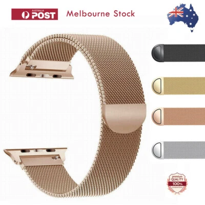 $7.83 • Buy For Apple Watch Band Series 8 7 6 543 SE Magnetic Stainless Steel Milanese Strap