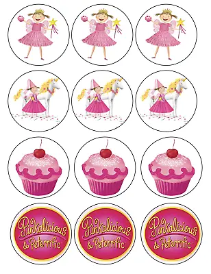 12 Pinkalicious Edible Paper Cupcake Oreo Cookie Toppers • $6