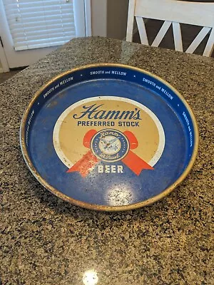 VINTAGE ORIGINAL  Hamms Preferred Stock Beer Serving Tray St Paul Advertising • $89.99