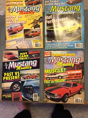 Mustang Monthly Magazine Lot (4) Total.   Various Months 1989 1990 • $22