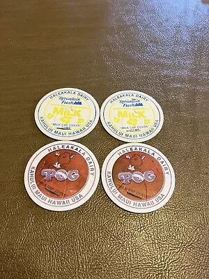 Lot Of 4 Haleakala Dairy Kahului Maui Hawaii Pog Milk Caps  • $1