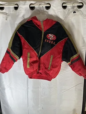 Vtg San Francisco 49ers Youth Reversible Jacket: No Pull On Zipper Zipper Works • $62.99