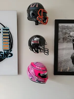 F1 1/2 Scale Helmet Wall Hanger.  3d Printed From PLA+ Display Holder Mount • $8