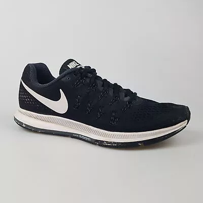 Men's NIKE 'Air Zoom Pegasus 33' Sz 8 US Runners Shoes Black | 3+ Extra 10% Off • $48.99