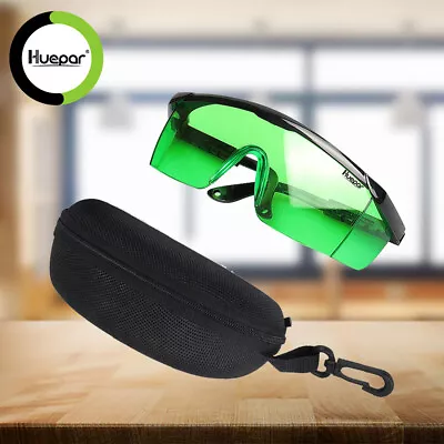 Green Laser Enhancing Adjustable Glasses For Eye Protection Safety Huepar GL01G • £3.99