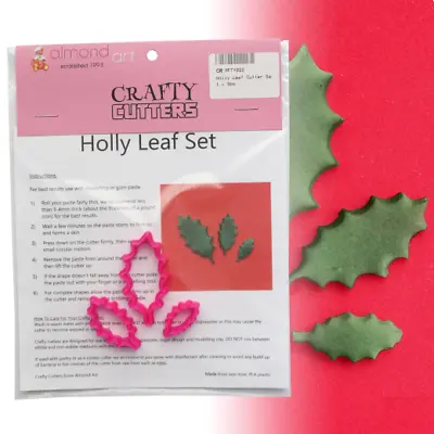 Holly Leaf Icing Cutter Set Of 3 Cake Decorating Baking Crafting • £3.99