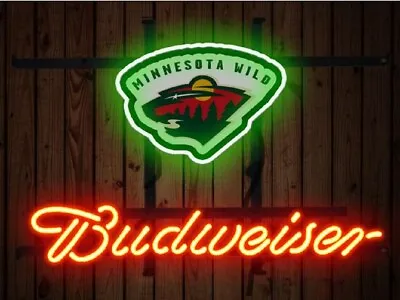 New Minnesota Wild 14 X10  Neon Sign Lamp Light With Dimmer VSX • $94.99