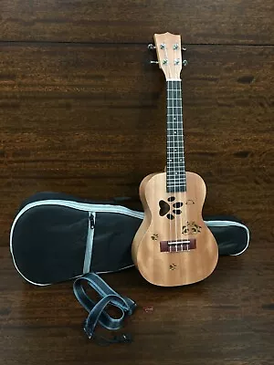 $69 • Buy  Panda  UK23 All-Mahogany Concert Ukulele + Free Padded Bag, Hook Strap, Pick