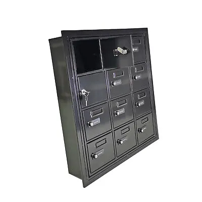 Recess Wall Mount Cellphone Locker 12 Door Admin Access Combo Locks 23X5X22  • $759.21