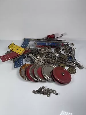 £72.52 • Buy Vintage Erector Meccano Metal Construction Pieces Mixed Lot Beams Bolts Girders