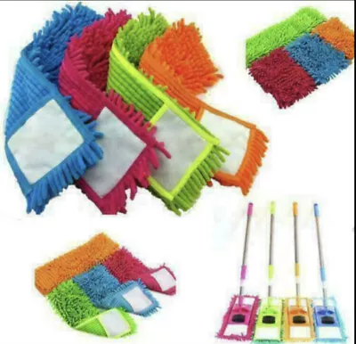 Microfibre Mop Refill Replacement Heads Dust Floor Cloth Cleaning Washable Pads • £2.97