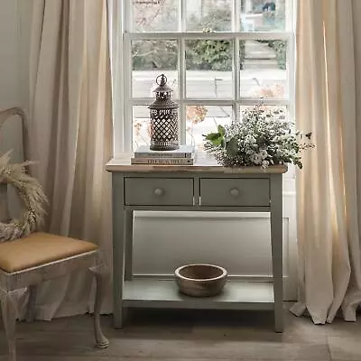 FLORENCE Console Table Kitchen Hall Table With 2 Drawers Sage Green End Table • £189.99