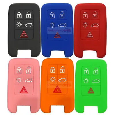 Fit Volvo V60 S60L S80L XC60 5 Button Remote Smart Key Fob Silicone Case Cover  • $4.96