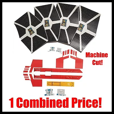 Vintage Star Wars Tie & X-Wing Replacement Stickers Peel Stick Machine Cut • $18.50