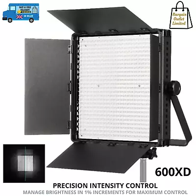 600 LED Daylight Studio Panel Light W/Barn Doors Dimmable Lamp Camera Mount UK • £69.99