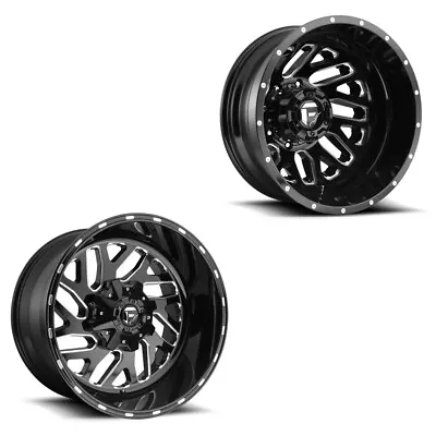 22x10 Fuel D581 Triton Black PRE-11 GM DUALLY SUPER SINGLE Wheels 8x6.5 Set Of 6 • $2743.11