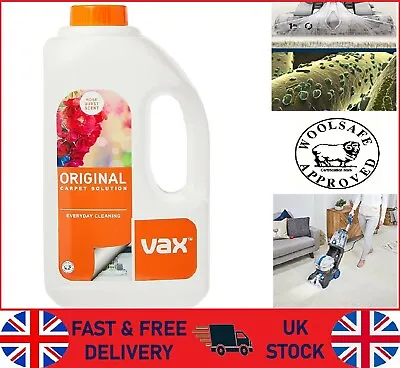 Vax Carpet 1.5 L Cleaner Solution Shampoo Original Rose Burs Scent1-9-142055 • £10.75