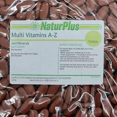 £14.49 • Buy Multi Vitamin And Mineral A~Z GOLD 365 Tablets 1 Per Day - NaturPlus