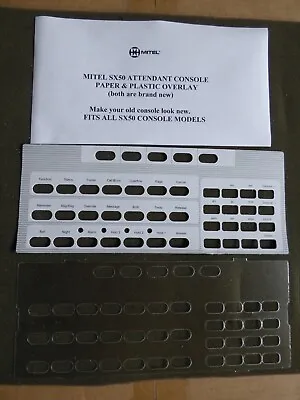 Mitel Sx 50 Attendant Console Paper And Plastic Overlay. New • $29.95