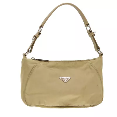 PRADA Shoulder Bag Nylon Beige Auth 38805 • $166